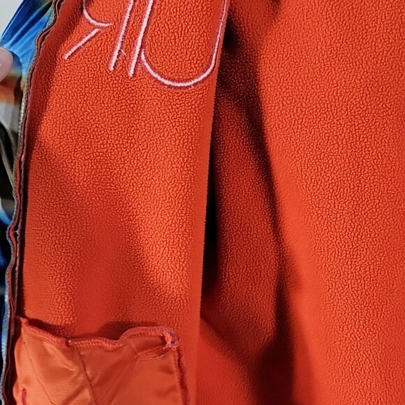 BURTON MULTI COLOR ZIP UP HOODIE FLEECE JACKET - Picture 5 of 5